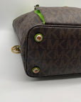 Michael Kors Jet Set Signature Canvas Snap Pocket Tote Bag