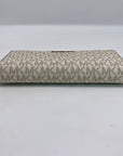 Michael Kors Jet Set Cream Continental Zip Around Wallet