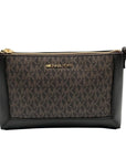 Michael Kors Chocolate Coated Canvas Sallie Crossbody