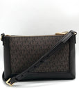 Michael Kors Chocolate Coated Canvas Sallie Crossbody