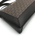 Michael Kors Chocolate Coated Canvas Sallie Crossbody