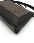 Michael Kors Chocolate Coated Canvas Sallie Crossbody