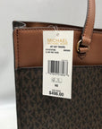 Michael Kors Brown Signature Jet Set Travel Tote Bag