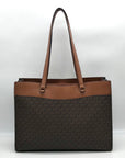 Michael Kors Brown Signature Jet Set Travel Tote Bag