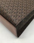 Michael Kors Brown Signature Jet Set Travel Tote Bag
