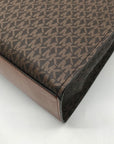 Michael Kors Brown Signature Jet Set Travel Tote Bag