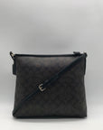 Coach Brown Signature Coated Canvas File Crossbody Bag