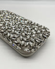 I.N.C. International Concepts Silver East West Embellished Minaudiere Clutch