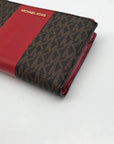 Michael Kors Logo Jet Set Crimson Double Zip Wristlet- NWT
