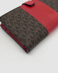Michael Kors Logo Jet Set Crimson Double Zip Wristlet- NWT