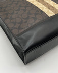 Coach Brown Signature Coated Canvas Graham Structured Tote 6707