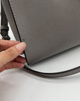 Michael Kors Grey Saffiano Leather Emma Satchel Bag