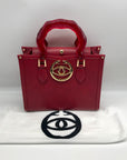 Lailee Red Leather Shoulder Bag