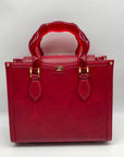Lailee Red Leather Shoulder Bag