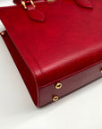 Lailee Red Leather Shoulder Bag