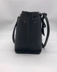 Karl Lagerfeld Black Leather Flurete Tote Bag