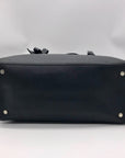 Karl Lagerfeld Black Leather Flurete Tote Bag