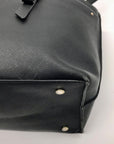 Karl Lagerfeld Black Leather Flurete Tote Bag