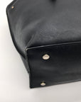 Karl Lagerfeld Black Leather Flurete Tote Bag