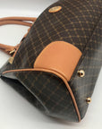 Rioni Brown Canvas Princess Convertible Satchel