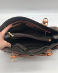 Rioni Brown Canvas Princess Convertible Satchel