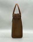Michael Kors Cream And Brown Signature Coated Canvas Large Satchel