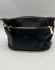 Divina Firenze Black Leather Crossbody Bag