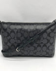 Coach Black And Gray Monogram Signature Canvas File Crossbody Bag F58316