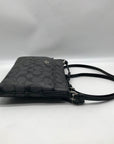 Coach Black And Gray Monogram Signature Canvas File Crossbody Bag F58316
