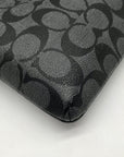 Coach Black And Gray Monogram Signature Canvas File Crossbody Bag F58316