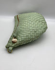 Clare V Mint Green Grande Woven Fanny Pack