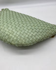 Clare V Mint Green Grande Woven Fanny Pack