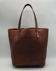 KMM & CO Brown Full Grain Leather Tote Bag