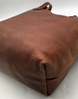 KMM & CO Brown Full Grain Leather Tote Bag