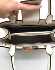 Kate Spade Off- White Leather Reegan Convertible Satchel
