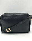 Mark Cross Vintage Black Pebbled Leather Crossbody