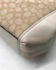 Coach Tan And White Canvas Shoulder Bag-F29548