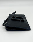 Marc Jacobs Black Saffiano Leather DTM Top Zip Multi Wallet