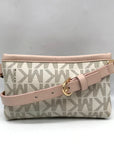 Michael Kors Vanilla & Pink Canvas Beltwaist Bag