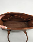 Dooney & Bourke Brown Pebbled Leather All Weather London Satchel Bag