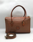 Dooney & Bourke Brown Pebbled Leather All Weather London Satchel Bag