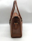 Dooney & Bourke Brown Pebbled Leather All Weather London Satchel Bag