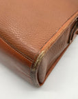 Dooney & Bourke Brown Pebbled Leather All Weather London Satchel Bag
