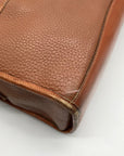 Dooney & Bourke Brown Pebbled Leather All Weather London Satchel Bag