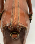 Dooney & Bourke Brown Pebbled Leather All Weather London Satchel Bag