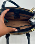 Ralph Lauren Black Saffiano Leather Reversible Crossbody
