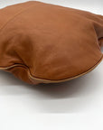 Badgley Mischka Acorn Brown Leather Hobo Bag