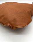 Badgley Mischka Acorn Brown Leather Hobo Bag