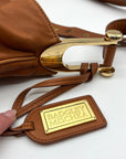 Badgley Mischka Acorn Brown Leather Hobo Bag