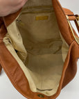 Badgley Mischka Acorn Brown Leather Hobo Bag
